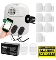 Kit Alarme Monitorado App Celular 9 Sensor Sem Fio Intelbras