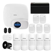 Kit Alarme Monitorado Intelbras AMT 2018 E Central Ethernet, Teclado, Sensores PET e Shield