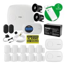 Kit Alarme Monitorado Intelbras AMT 2018 E com 10 Sensores Sem Fio e 2 Sirenes