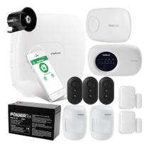 Kit Alarme Monitorado Intelbras AMT 2018 E Híbrido com 4 Sensores e Dupla Comunicação