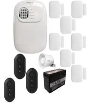 Kit Alarme Potente 7 Sensor Sem Fio 3 Controles Intelbras