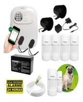 Kit Alarme Potente C/ 2 Sirenes E 6 Infravermelho Pet C/ Fio