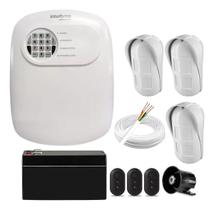 Kit Alarme Profissional Com Fio 3 Sensores Externos PET 30kg, 100m de Cabo e Bateria Kit Alarme Profissional Com Fio 3 Sensores Externos PET 30kg, 100m de Cabo e Bateria