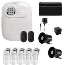 Kit Alarme Profissional Intelbras 5 Sensores Infra Externo PET, 2 Sirenes, 100m de Cabo Kit Alarme Profissional Intelbras 5 Sensores Infra Externo PET, 2 Sirenes, 100m de Cabo