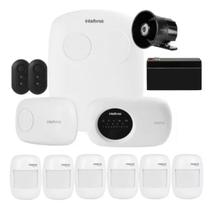 Kit Alarme Profissional Intelbras AMT 2118 EG com Teclado Receptor e 6 Sensores Sem Fio