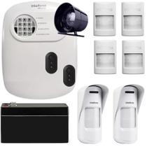 Kit Alarme Profissional Intelbras com 6 Sensores Com Fio PET e 200m de Cabo