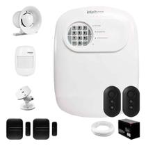 Kit Alarme Residencial ANM 24 NET Intelbras com 1 sensor de presença IVP 2000 Sem Fio, 2 Sensores de portas e janelas XAS Smart Black, 2 Controles