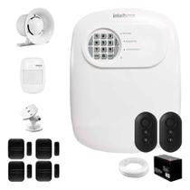 Kit Alarme Residencial ANM 24 NET Intelbras com 1 sensor de presença IVP 2000 Sem Fio, 4 Sensores de portas e janelas XAS Smart Black, 2 Controles