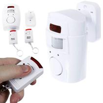 Kit Alarme Residencial Controle Remoto Com Sensor De Presença Sem Fio Sirene