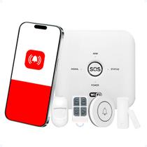 Kit Alarme Residencial Inteligente Wifi Sensores E Central