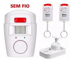 Kit alarme residencial sem fio 2 controles + sensor de prese