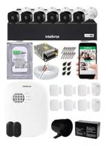 Kit Alarme Residencial Sem Fio E Kit Cftv 6 Câmeras Hd 720p