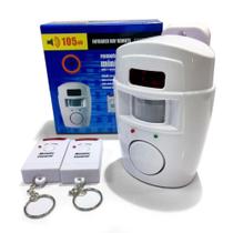 Kit Alarme Residencial Sem Fio Sensor Presença + 2 Controles - Infrared motion