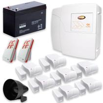 Kit Alarme Sem Fio C4 Monitoramento 4 Setores Funciona Sem Energia