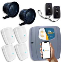 Kit Alarme sem Fio com Wifi 4 Sensores Pet 20kg com 2 Controles Kit Alarme sem Fio com Wifi 4 Sensores Pet 20kg com 2 Controles