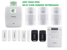 Kit Alarme Sem Fio E Wi-fi Amt 8000 Intelbras C/ 6 Sensores Kit Alarme Sem Fio E Wi-fi Amt 8000 Intelbras C/ 6 Sensores
