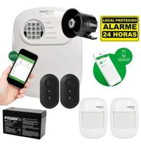 Kit Alarme Sem Fio Intelbras 2 Sensores Infra, 2 Controles, Sirene e Bateria Kit Alarme Sem Fio Intelbras 2 Sensores Infra, 2 Controles, Sirene e Bateria
