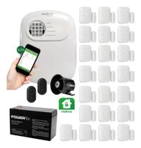 Kit Alarme Sem Fio Intelbras 22 Sensores Magnéticos, Bateria e Sirene Kit Alarme Sem Fio Intelbras 22 Sensores Magnéticos, Bateria e Sirene