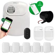 Kit Alarme Sem Fio Intelbras 5 Magnéticos, 2 Infravermelhos e Sirene