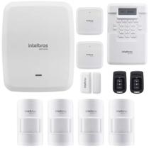 Kit Alarme Sem Fio Intelbras AMT 8000 4 Sensor PET + Sirene + Teclado + ControleControle Celular