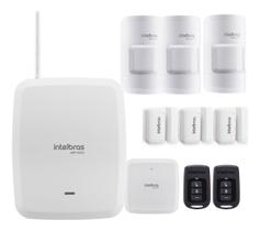 Kit Alarme Sem Fio Intelbras AMT 8000 Com 3 Sensores de Abertura e 3 de Movimento