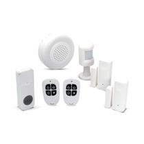 Kit Alarme Sensores Abertura Sensor Presença Controle Sirene