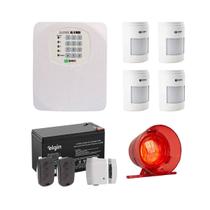 Kit Alarme Sirene 2 Controles 4 Sensores Bateria Sensor magn Kit Alarme Sirene 2 Controles 4 Sensores Bateria Sensor magn