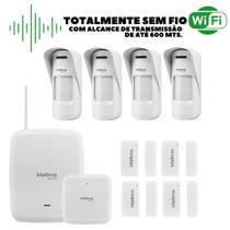 Kit Alarme Wifi Amt 8000 C/ 8 Sensores Magnéticos E Infra Ex