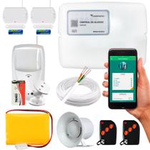 Kit Alarme Wifi Completo com Sensor Porta Janele e Sensor Infravermelho Compatec Continente