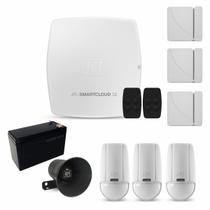 Kit alarme wifi jfl smartcloud 32 com 06 sensores sem fio