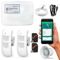 Kit Alarme Wifi Residencial 2 Sensor de Movimento PET Externo Internet Aplicativo