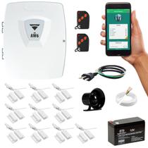 Kit Alarme Wifi Via Internet Com 10 Sensores Porta Janela