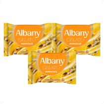 Kit Albany Sabonete Corporal Em Barra Gelato Maracujá 80g Com 3