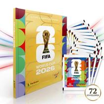 Kit Álbum Capa Dourado + 500 Figurinhas (72 envelopes) Copa Do Mundo 2026