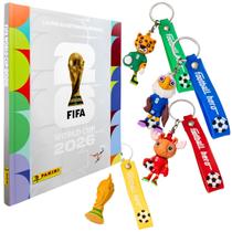 Kit Álbum Capa Dura Prata e Chaveiros Copa do Mundo Panini Kit Álbum Capa Dura Prata e Chaveiros Copa do Mundo Panini