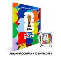 Kit Álbum Copa Do Mundo 2026 Brochura Capa Mole+10 Envelopes Kit Álbum Copa Do Mundo 2026 Brochura Capa Mole+10 Envelopes