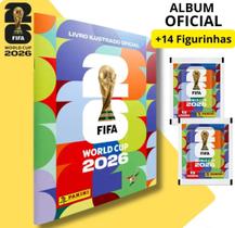 kit Álbum Copa Do Mundo 2026 Capa Brochura 14 Figurinhas kit Álbum Copa Do Mundo 2026 Capa Brochura 14 Figurinhas