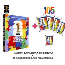 Kit album copa do mundo 2026 capa dura c/ 15 pacotinhos 105 figurinhas fifa world cup Kit album copa do mundo 2026 capa dura c/ 15 pacotinhos 105 figurinhas fifa world cup
