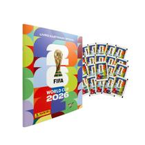 Kit Álbum Copa Do Mundo 2026 Capa Mole + 350 Figurinhas Oficiais Panini Coleção Completa Futebol -