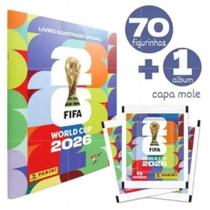 Kit Album Copa Do Mundo 2026 Capa Mole + 70 Figurinhas (10 Pacotinhos)