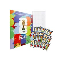 Kit Álbum Copa Do Mundo 2026 + Capa Plástica Protetora + 350 Figurinhas Lacrados Colecionáveis -
