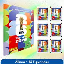 Kit Álbum Copa do Mundo 2026 com 42 Figurinhas Envelopes Coleção Pacotes Futebol Fifa Capa Mole Kit Álbum Copa do Mundo 2026 com 42 Figurinhas Envelopes Coleção Pacotes Futebol Fifa Capa Mole