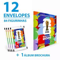 Kit Álbum Copa do Mundo 2026 Fifa World Cup 2026 Panini + 12 Pacotes de Figurinhas Kit Álbum Copa do Mundo 2026 Fifa World Cup 2026 Panini + 12 Pacotes de Figurinhas