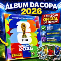 Kit Album Copa Do Mundo 2026 Panini Oficial Capa Mole + Figuinhas Oficiais Complete Seu album