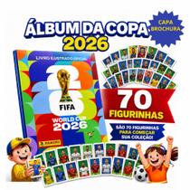 Kit Álbum Copa Do Mundo Capa Mole + 70 Figurinhas Panini Kit Álbum Copa Do Mundo Capa Mole + 70 Figurinhas Panini