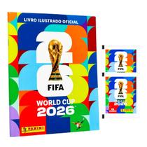 Kit Album Copa Do Mundo Fifa 2026 com 14 Figurinhas Capa Mole Oficial Panini Figurinha