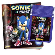 Kit Álbum De Figurinhas Série Sonic Prime + 50 Figurinhas (10 env) Desenho Animado Netflix - Panini