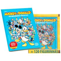 Kit Album Hq Mickey e Donald Em Patópolis Com 120 Figurinhas