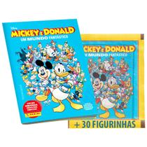 Kit Album Hq Mickey e Donald Em Patópolis Com 30 Figurinhas