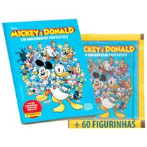 Kit Album Hq Mickey e Donald Em Patópolis Com 60 Figurinhas